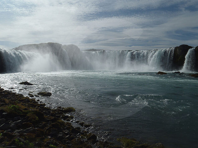 Iceland gigantic waterfall