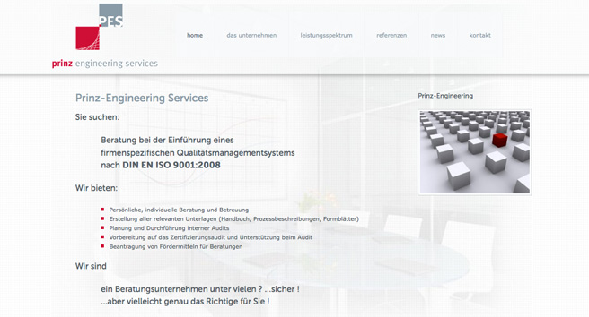 Websitereferenz Prinz Engineering