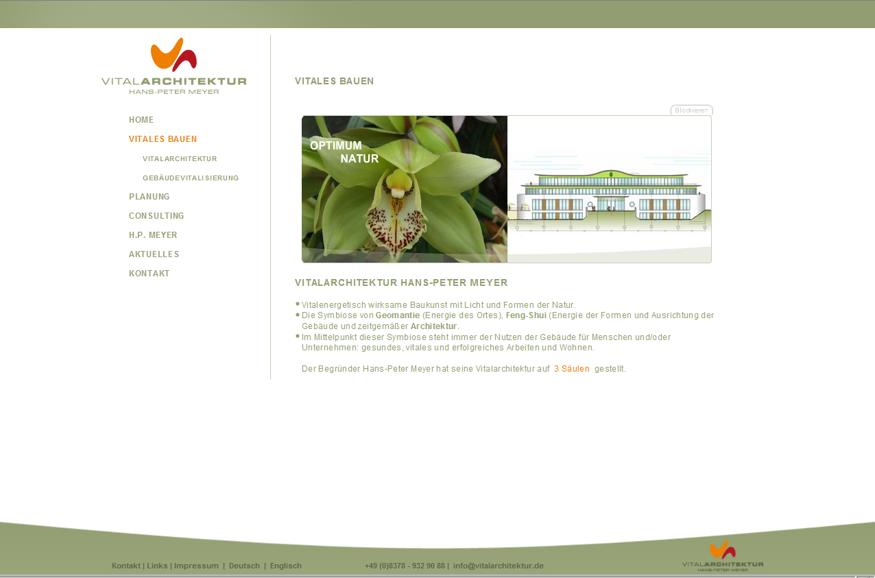 Websitereferenz Vitalarchitektur