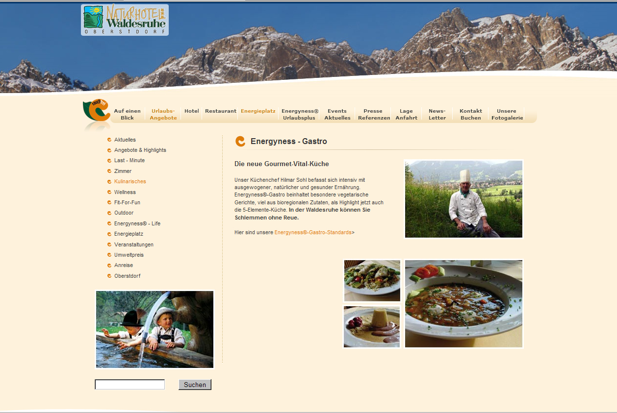 Websitereferenz Naturhotel Waldesruhe