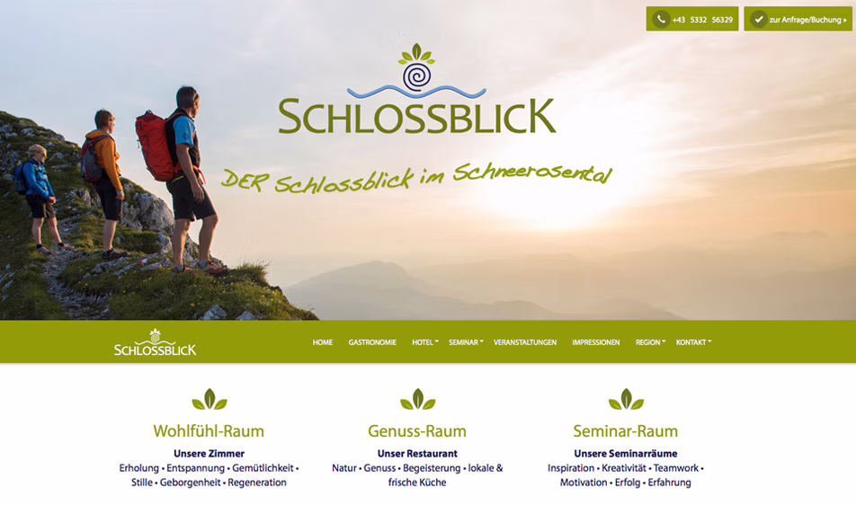 Thumbnail der Website Hotel Schlossblick